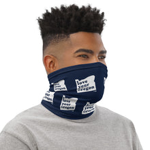 Load image into Gallery viewer, Love Your Oregon - Versatile Neck Gaiter (Face Covering / Neck Warmer / Headband / Beanie / Hairband / Wristband) - Navy