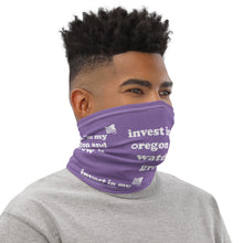 Load image into Gallery viewer, Invest In My Oregon And Watch It Grow - Versatile Neck Gaiter (Face Covering / Neck Warmer / Headband / Beanie / Hairband / Wristband) - Purple