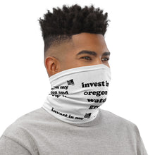 Load image into Gallery viewer, Invest In My Oregon And Watch It Grow - Versatile Neck Gaiter (Face Covering / Neck Warmer / Headband / Beanie / Hairband / Wristband) - White