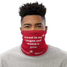 Load image into Gallery viewer, Invest In My Oregon And Watch It Grow - Versatile Neck Gaiter (Face Covering / Neck Warmer / Headband / Beanie / Hairband / Wristband) - Red