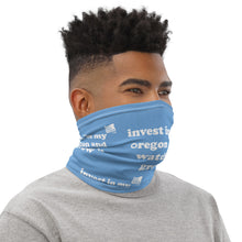 Load image into Gallery viewer, Invest In My Oregon And Watch It Grow - Versatile Neck Gaiter (Face Covering / Neck Warmer / Headband / Beanie / Hairband / Wristband) - Blue