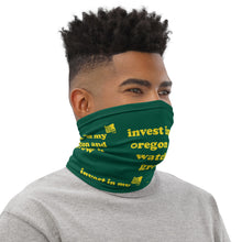 Load image into Gallery viewer, Invest In My Oregon And Watch It Grow - Versatile Neck Gaiter (Face Covering / Neck Warmer / Headband / Beanie / Hairband / Wristband) - U of O Ducks Colors