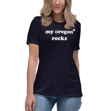 Load image into Gallery viewer, My Oregon Rocks - Women’s Relaxed Short-Sleeved Tee - 9 Color Choices