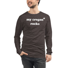 Load image into Gallery viewer, My Oregon Rocks - Men’s Long-Sleeved Tee - 8 Color Choices
