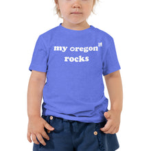 Load image into Gallery viewer, My Oregon Rocks - Toddler Girl's Short-Sleeved Tee - 4 Color Choices