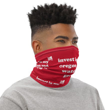 Load image into Gallery viewer, Invest In My Oregon And Watch It Grow - Versatile Neck Gaiter (Face Covering / Neck Warmer / Headband / Beanie / Hairband / Wristband) - Red