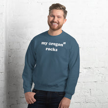 Load image into Gallery viewer, My Oregon Rocks - Men's Crew Neck Sweatshirt - 10 Color Choices