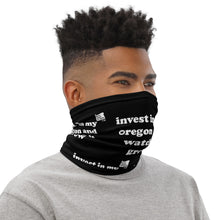 Load image into Gallery viewer, Invest In My Oregon And Watch It Grow - Versatile Neck Gaiter (Face Covering / Neck Warmer / Headband / Beanie / Hairband / Wristband) - Black