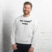 Load image into Gallery viewer, My Oregon Rocks - Men's Crew Neck Sweatshirt - 10 Color Choices