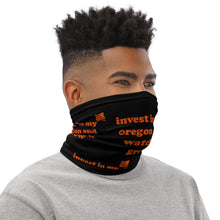 Load image into Gallery viewer, Invest In My Oregon And Watch It Grow - Versatile Neck Gaiter (Face Covering / Neck Warmer / Headband / Beanie / Hairband / Wristband) - OSU Beavers Colors