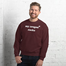 Load image into Gallery viewer, My Oregon Rocks - Men's Crew Neck Sweatshirt - 10 Color Choices