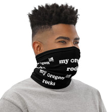 Load image into Gallery viewer, My Oregon Rocks - Versatile Neck Gaiter (Face Covering / Neck Warmer / Headband / Beanie / Hairband / Wristband) - Black