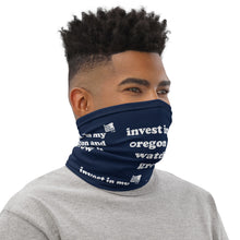 Load image into Gallery viewer, Invest In My Oregon And Watch It Grow - Versatile Neck Gaiter (Face Covering / Neck Warmer / Headband / Beanie / Hairband / Wristband) - Navy