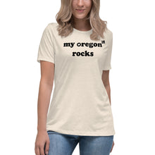 Load image into Gallery viewer, My Oregon Rocks - Women’s Relaxed Short-Sleeved Tee - 9 Color Choices