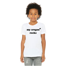 Load image into Gallery viewer, My Oregon Rocks - Boy’s Short-Sleeved Tee - 11 Color Choices
