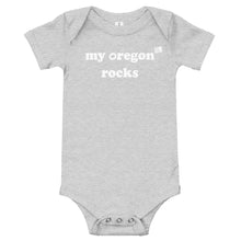 Load image into Gallery viewer, My Oregon Rocks - Baby Short-Sleeved One Piece - 6 Color Choices
