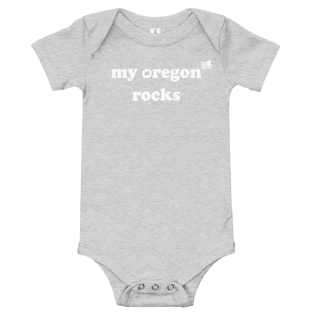 My Oregon Rocks - Baby Short-Sleeved One Piece - 6 Color Choices