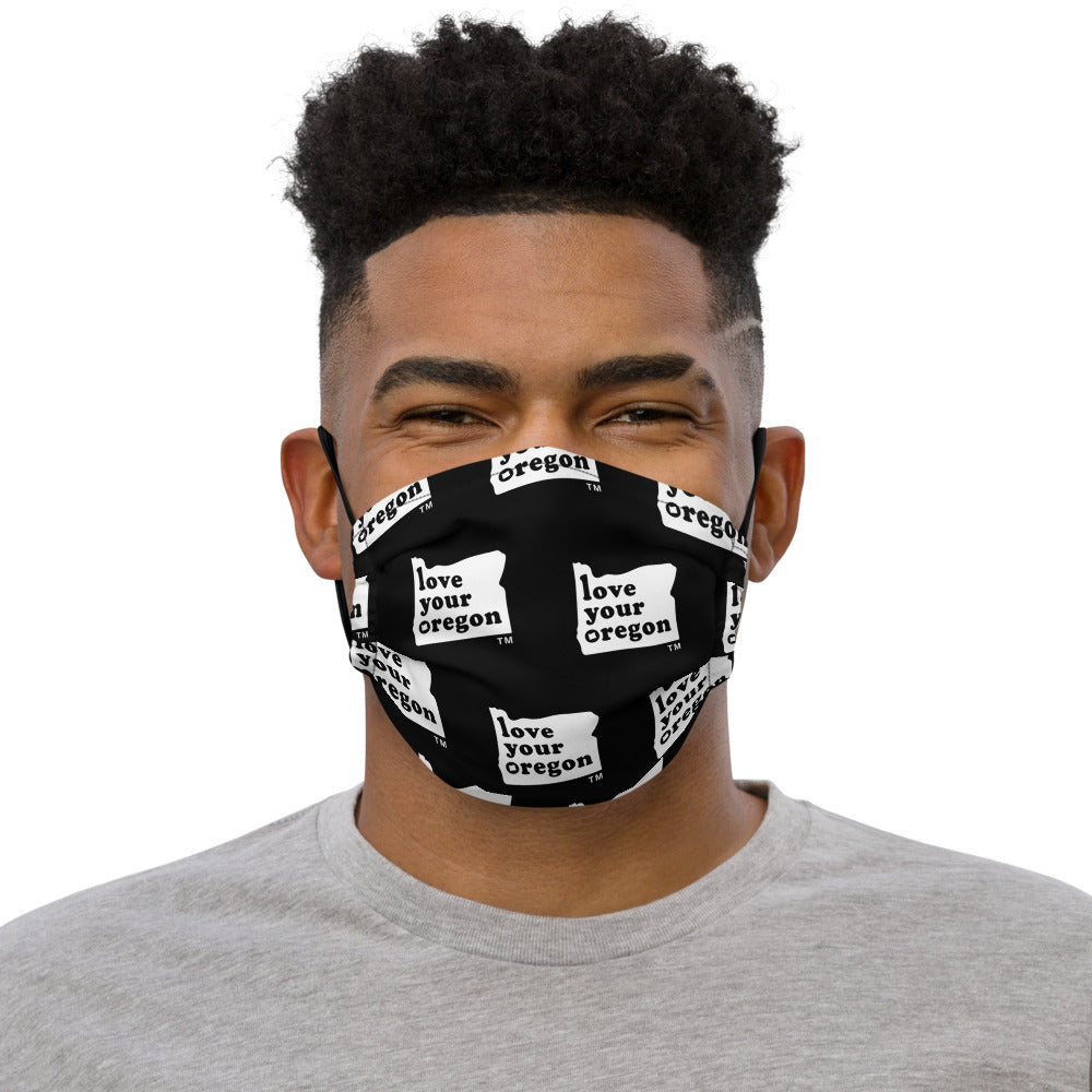 Love Your Oregon - Face Mask - Black