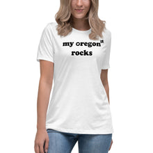 Load image into Gallery viewer, My Oregon Rocks - Women’s Relaxed Short-Sleeved Tee - 9 Color Choices
