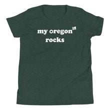 Load image into Gallery viewer, My Oregon Rocks - Boy’s Short-Sleeved Tee - 11 Color Choices
