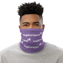 Load image into Gallery viewer, Exploregon - Versatile Neck Gaiter (Face Covering / Neck Warmer / Headband  / Beanie / Hairband / Wristband) - Purple
