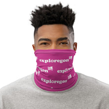 Load image into Gallery viewer, Exploregon - Versatile Neck Gaiter (Face Covering / Neck Warmer / Headband  / Beanie / Hairband / Wristband) - Fuchsia
