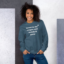 Load image into Gallery viewer, Invest In My Oregon And Watch It Grow - Women&#39;s Crew Neck Sweatshirt - 4 Color Choices
