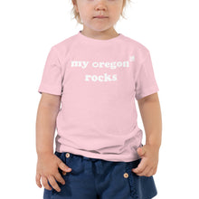 Load image into Gallery viewer, My Oregon Rocks - Toddler Girl&#39;s Short-Sleeved Tee - 4 Color Choices
