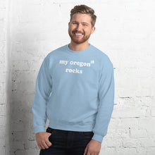 Load image into Gallery viewer, My Oregon Rocks - Men&#39;s Crew Neck Sweatshirt - 10 Color Choices
