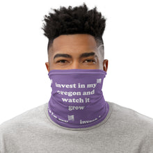 Load image into Gallery viewer, Invest In My Oregon And Watch It Grow - Versatile Neck Gaiter (Face Covering / Neck Warmer / Headband / Beanie / Hairband / Wristband) - Purple
