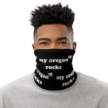 Load image into Gallery viewer, My Oregon Rocks - Versatile Neck Gaiter (Face Covering / Neck Warmer / Headband  / Beanie / Hairband / Wristband) - Black
