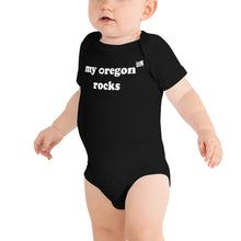 Load image into Gallery viewer, My Oregon Rocks - Baby Short-Sleeved One Piece - 6 Color Choices
