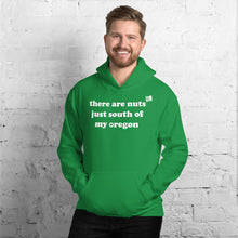 Load image into Gallery viewer, There Are Nuts Just South Of My Oregon - Men&#39;s Hoodie Sweatshirt - 11 Color Choices
