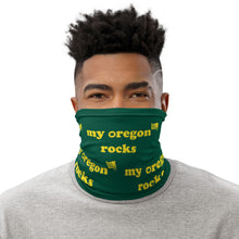 Load image into Gallery viewer, My Oregon Rocks - Versatile Neck Gaiter (Face Covering / Neck Warmer / Headband  / Beanie / Hairband / Wristband) - U of O Ducks Colors
