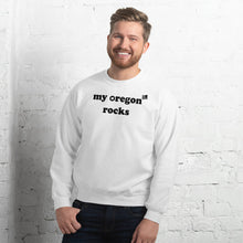 Load image into Gallery viewer, My Oregon Rocks - Men&#39;s Crew Neck Sweatshirt - 10 Color Choices
