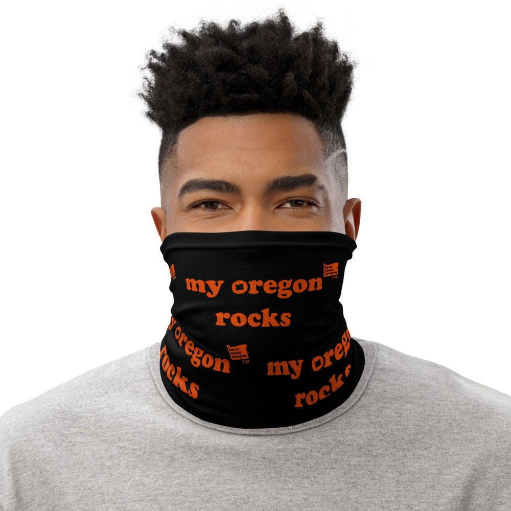 My Oregon Rocks - Versatile Neck Gaiter (Face Covering / Neck Warmer / Headband  / Beanie / Hairband / Wristband) - OSU Beavers Colors