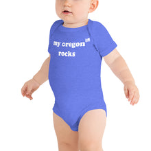 Load image into Gallery viewer, My Oregon Rocks - Baby Short-Sleeved One Piece - 6 Color Choices
