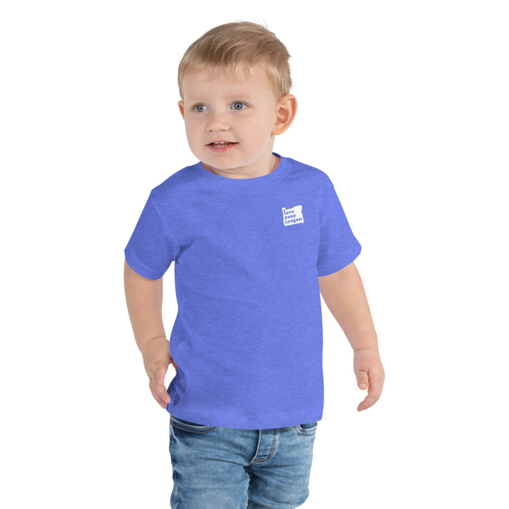 Love Your Oregon - Toddler Boy’s Short-Sleeved Tee - 4 Color Choices