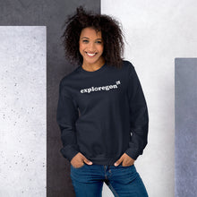 Load image into Gallery viewer, Exploregon - Women&#39;s Crew Neck Sweatshirt - 10 Color Choices
