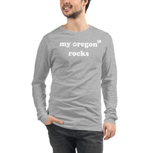 Load image into Gallery viewer, My Oregon Rocks - Men’s Long-Sleeved Tee - 8 Color Choices
