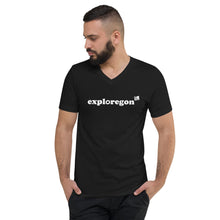 Load image into Gallery viewer, Exploregon - Men&#39;s Short-Sleeved V-Neck Tee - 2 Color Choices
