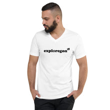 Load image into Gallery viewer, Exploregon - Men&#39;s Short-Sleeved V-Neck Tee - 2 Color Choices
