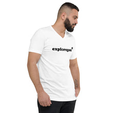 Load image into Gallery viewer, Exploregon - Men&#39;s Short-Sleeved V-Neck Tee - 2 Color Choices
